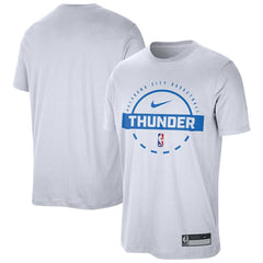 Oklahoma City Thunder 2025/26 On-Court Flare Performance Practice T-Shirt White - NBA