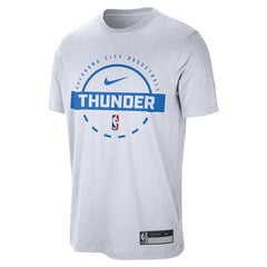 Oklahoma City Thunder 2025/26 On-Court Flare Performance Practice T-Shirt White - NBA