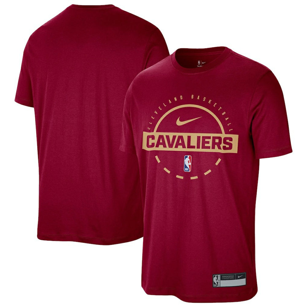 Cleveland Cavaliers 2025/26 On-Court Flare Dri-FIT Tri-Blend Practice T-Shirt Wine - NBA