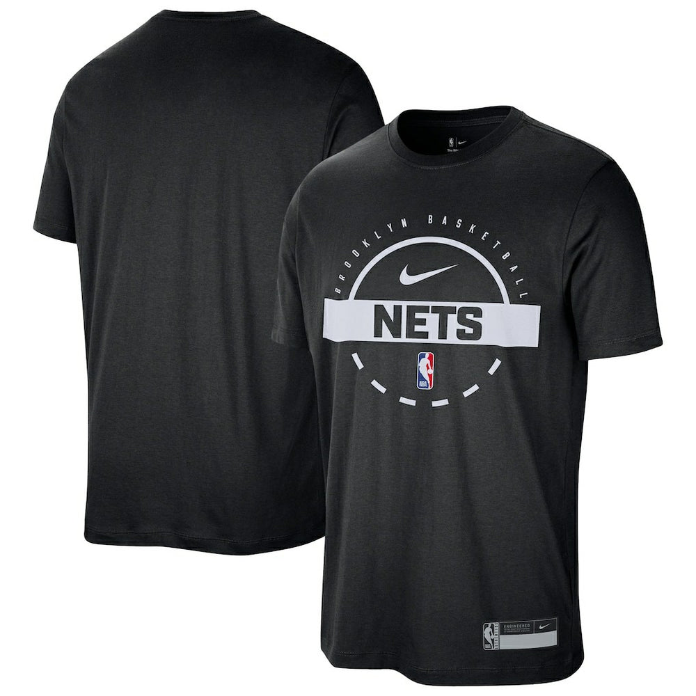 Brooklyn Nets 2025/26 On-Court Flare Performance Practice T-Shirt Black - NBA
