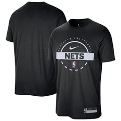Brooklyn Nets 2025/26 On-Court Flare Performance Practice T-Shirt Black - NBA
