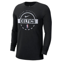 Boston Celtics Authentic Long Sleeve Practice T-Shirt Black - NBA