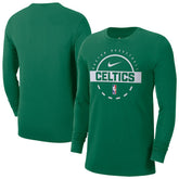 Boston Celtics Authentic Long Sleeve Practice T-Shirt Kelly Green - NBA