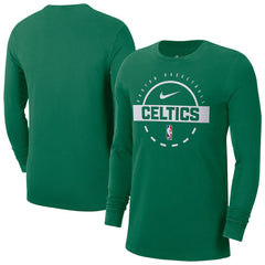 Boston Celtics Authentic Long Sleeve Practice T-Shirt Kelly Green - NBA