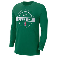 Boston Celtics Authentic Long Sleeve Practice T-Shirt Kelly Green - NBA