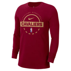 Cleveland Cavaliers Authentic Long Sleeve Practice T-Shirt Wine - NBA
