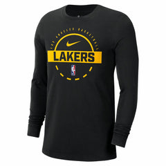 Los Angeles Lakers Authentic Long Sleeve Practice T-Shirt Black - NBA