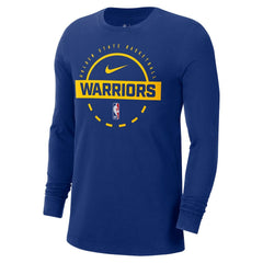 Golden State Warriors Authentic Long Sleeve Practice T-Shirt Royal - NBA