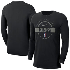 Sacramento Kings Authentic Long Sleeve Practice T-Shirt Black - NBA