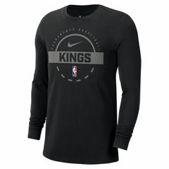 Sacramento Kings Authentic Long Sleeve Practice T-Shirt Black - NBA