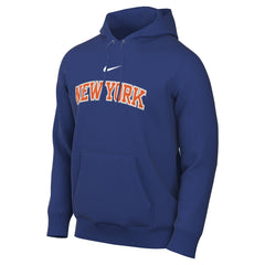 New York Knicks Sportswear Essential Wordmark Club Hoodie Blue - NBA