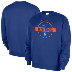 New York Knicks 2025/26 Authentic Practice Club Sweatshirt Blue - NBA