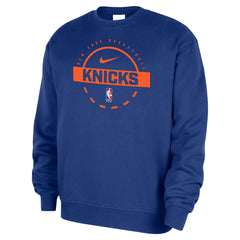 New York Knicks 2025/26 Authentic Practice Club Sweatshirt Blue - NBA