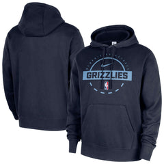 Memphis Grizzlies 2025/26 Authentic Practice Club Pullover Hoodie Navy - NBA