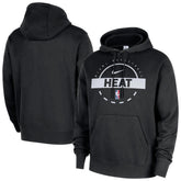 Miami Heat 2025/26 Authentic Practice Club Pullover Hoodie Black - NBA
