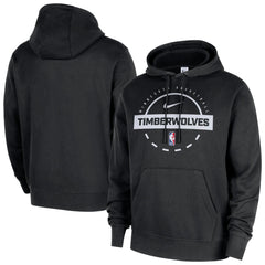 Minnesota Timberwolves 2025/26 Authentic Practice Club Pullover Hoodie Black - NBA