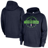Minnesota Timberwolves 2025/26 Authentic Practice Club Pullover Hoodie Navy - NBA