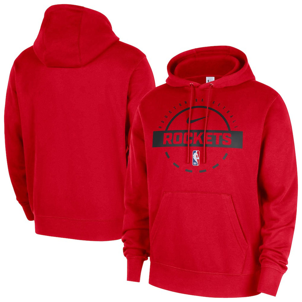 Houston Rockets 2025/26 Authentic Practice Club Pullover Hoodie Red - NBA