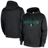 Boston Celtics 2025/26 Authentic Practice Club Pullover Hoodie Black - NBA