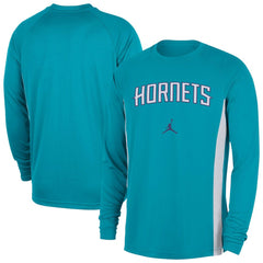 Charlotte Hornets Jordan Brand 2025/26 Authentic Pre-Game Legend Dri-FIT Long Sleeve Shooting Shirt Teal - NBA