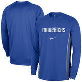 Dallas Mavericks 2025/26 Authentic Pre-Game Legend Dri-FIT Long Sleeve Shooting Shirt Blue - NBA