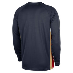 New Orleans Pelicans 2025/26 Authentic Pre-Game Legend Dri-FIT Long Sleeve Shooting Shirt Navy - NBA
