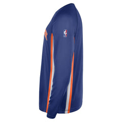 New York Knicks 2025/26 Authentic Pre-Game Legend Dri-FIT Long Sleeve Shooting Shirt Blue - NBA