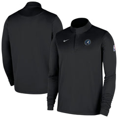 Minnesota Timberwolves 2025/26 Authentic Coaches Quarter-Zip Dri-Fit Top Black - NBA