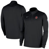 New York Knicks 2025/26 Authentic Coaches Quarter-Zip Dri-Fit Top Black - NBA