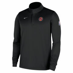 New York Knicks 2025/26 Authentic Coaches Quarter-Zip Dri-Fit Top Black - NBA