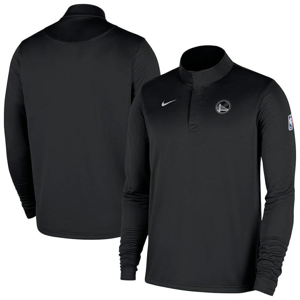 Golden State Warriors 2025/26 Authentic Coaches Quarter-Zip Dri-Fit Top Black - NBA