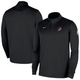 Portland Trail Blazers 2025/26 Authentic Coaches Quarter-Zip Dri-Fit Top Black - NBA