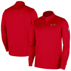Chicago Bulls 2025/26 Authentic Coaches Quarter-Zip Dri-Fit Top Red - NBA