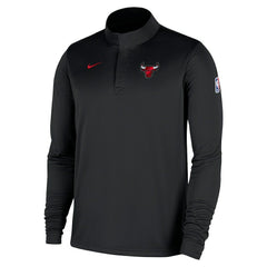 Chicago Bulls 2025/26 Authentic Coaches Quarter-Zip Dri-Fit Top Black - NBA