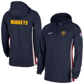 Denver Nuggets Authentic On Court Zone Quarter-Zip Dri-FIT Hoodie Jacket Navy - NBA