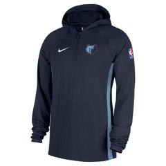 Memphis Grizzlies Authentic On Court Zone Quarter-Zip Dri-FIT Hoodie Jacket Navy - NBA