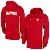 Atlanta Hawks Authentic On Court Zone Quarter-Zip Dri-FIT Hoodie Jacket Red - NBA