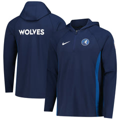 Minnesota Timberwolves Authentic On Court Zone Quarter-Zip Dri-FIT Hoodie Jacket Navy - NBA