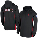 Houston Rockets Authentic On Court Zone Quarter-Zip Dri-FIT Hoodie Jacket Black - NBA