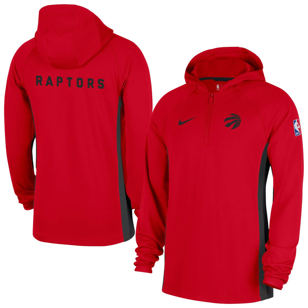 Toronto Raptors Authentic On Court Zone Quarter-Zip Dri-FIT Hoodie Jacket Red - NBA