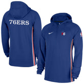Philadelphia 76ers Authentic On Court Zone Quarter-Zip Dri-FIT Hoodie Jacket Blue - NBA