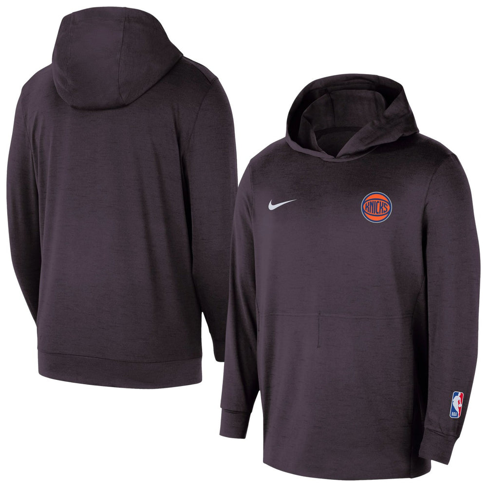 New York Knicks Authentic Practice Yoga Restore Dri-Fit Pullover Hoodie Black - NBA