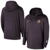 Los Angeles Lakers Authentic Practice Yoga Restore Dri-Fit Pullover Hoodie Black - NBA