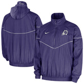 Phoenix Suns Courtside Windrunner Woven Half-Zip Hooded Jacket Purple - NBA