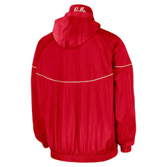 Chicago Bulls Courtside Windrunner Woven Half-Zip Hooded Jacket Red - NBA