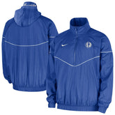 Dallas Mavericks Courtside Windrunner Woven Half-Zip Hooded Jacket Blue - NBA