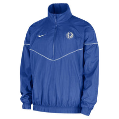 Dallas Mavericks Courtside Windrunner Woven Half-Zip Hooded Jacket Blue - NBA