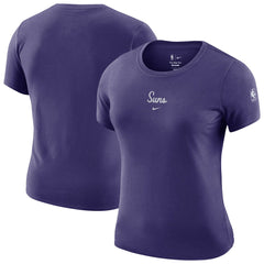 Phoenix Suns Women's Courtside Modest Cropped Tri-Blend T-Shirt Purple - NBA