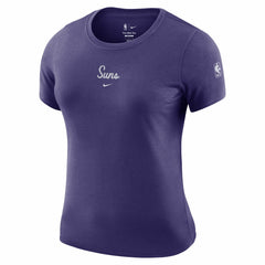 Phoenix Suns Women's Courtside Modest Cropped Tri-Blend T-Shirt Purple - NBA