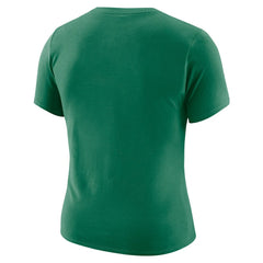Boston Celtics Women's Courtside Modest Cropped Tri-Blend T-Shirt Kelly Green - NBA